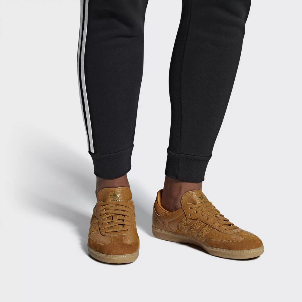 Adidas Samba OG FT Tenis Marrom Para Hombre (MX-53061)